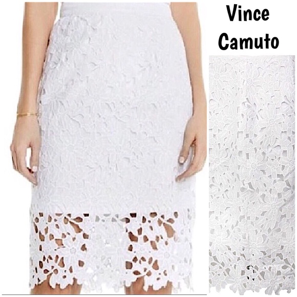 Vince Camuto Dresses & Skirts - Vince Camuto White Lace Skirt - "size runs big"